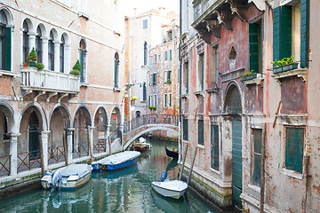 Image showing Traditional canal in Venice from one of the most beautiful viewp