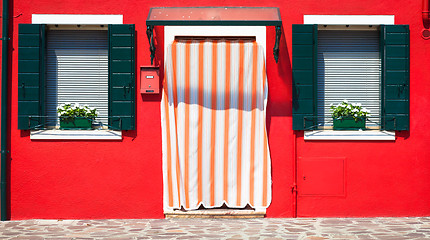 Image showing Colored houses in Venice - Italy