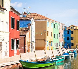 Image showing Colored houses in Venice - Italy