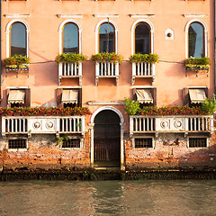 Image showing 300 years old venetian palace facade from Canal Grande