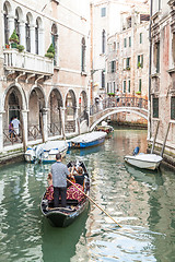 Image showing Traditional canal in Venice from one of the most beautiful viewp