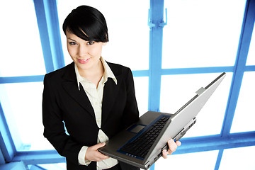 Image showing Businesswoman with laptop