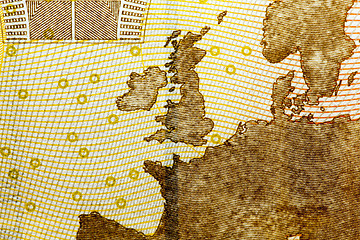 Image showing euro, photographed close up