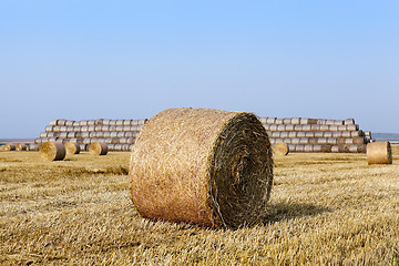 Image showing stack of straw in the field