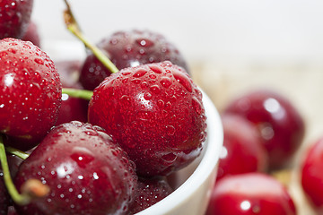 Image showing juicy and ripe cherries.