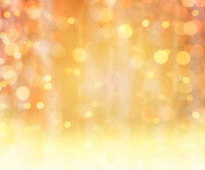 Image showing blurred christmas gold holidays lights bokeh