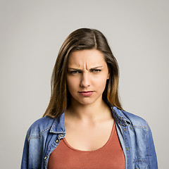 Image showing Worried woman