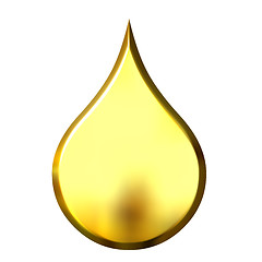 Image showing 3D Golden Drop