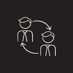 Image showing Staff turnover sketch icon.