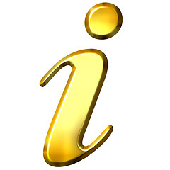Image showing 3D Golden Information Symbol