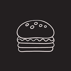 Image showing Hamburger sketch icon.