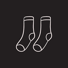 Image showing Socks sketch icon.