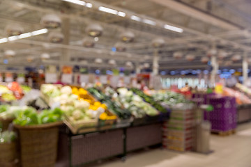 Image showing vegetable market blurred background