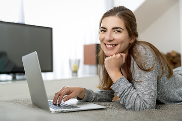 Image showing Working at home while listen music