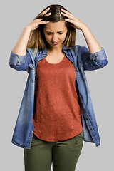 Image showing Worried woman