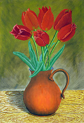 Image showing Roses in vase