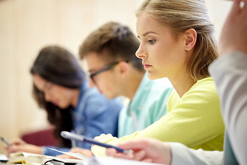 Image showing student girl at lecture