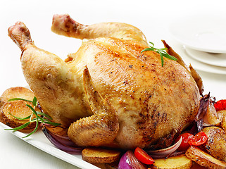 Image showing whole roasted chicken