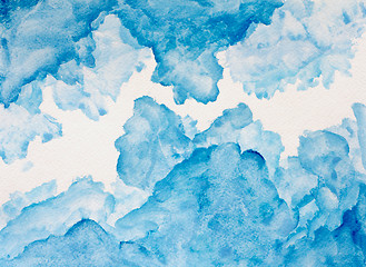 Image showing Hand painted watercolor background