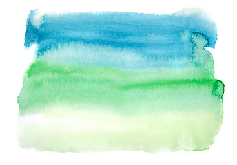 Image showing Hand painted watercolor background