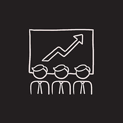 Image showing Business growth sketch icon.