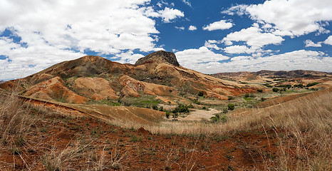 Image showing Traditional Madagascar hill landscape