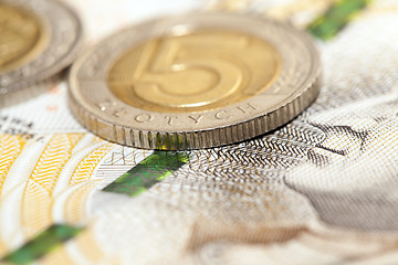 Image showing Polish Zloty closeup