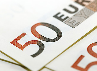 Image showing euro, photographed close up