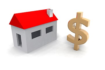 Image showing little house and dollar sign