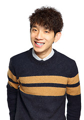 Image showing Young Asian man close up smile shot