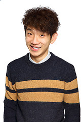 Image showing Young Asian man close up smile shot