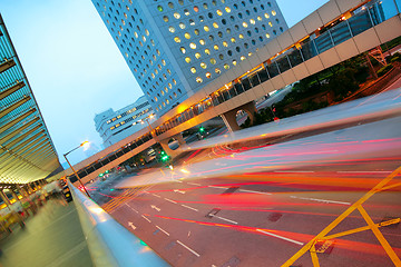 Image showing traffic city dusk