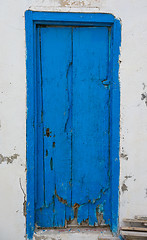 Image showing Blue aged door from Sidi Bou Said in Tunisia