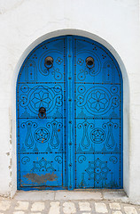 Image showing Blue Traditional door from Sidi Bou Said