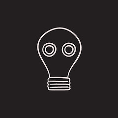 Image showing Gas mask sketch icon.