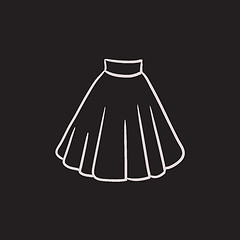 Image showing Skirt sketch icon.