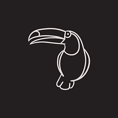 Image showing Toucan sketch icon.