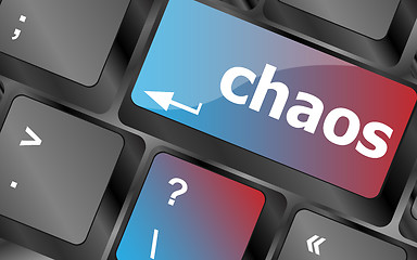 Image showing chaos keys on computer keyboard, business concept vector, keyboard keys, keyboard button