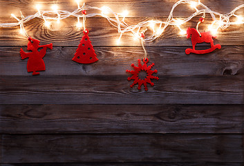 Image showing Felt toys on blank background