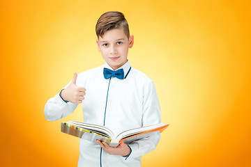 Image showing The boy with book