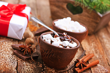 Image showing chocolate with marshmallow