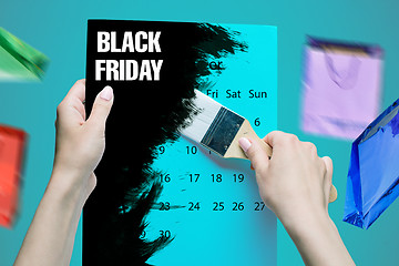 Image showing Black Friday sale - holiday shopping concept