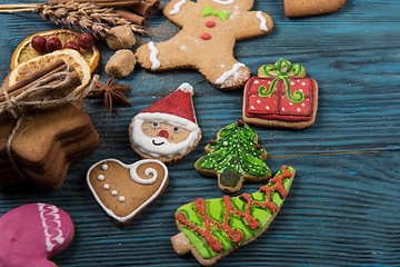 Image showing Gingerbreads for new years and christmas