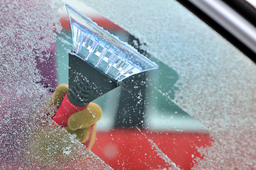 Image showing cleaning car windows