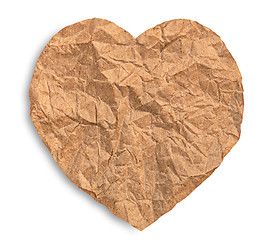 Image showing Rumpled paper heart