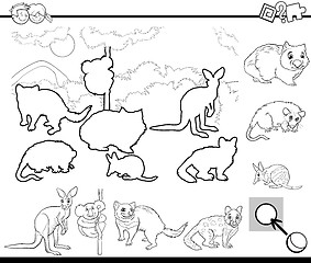 Image showing cartoon task for coloring