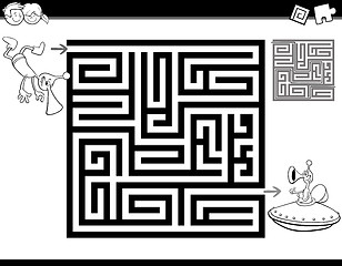 Image showing maze or labyrinth coloring page