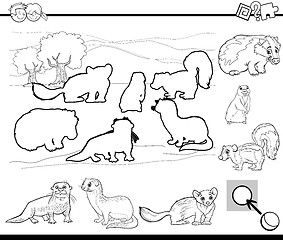 Image showing cartoon activity coloring page