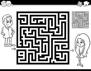 Image showing maze or labyrinth coloring page