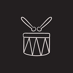 Image showing Circus drum sketch icon.